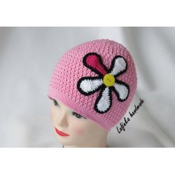 Pink cap with flower